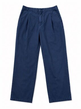 GAP High Rise Pleated Wide Leg Trousers Size 10 Blue Tencel Lyocell Pants